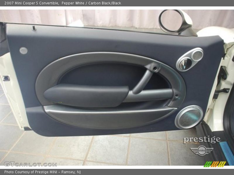 Pepper White / Carbon Black/Black 2007 Mini Cooper S Convertible