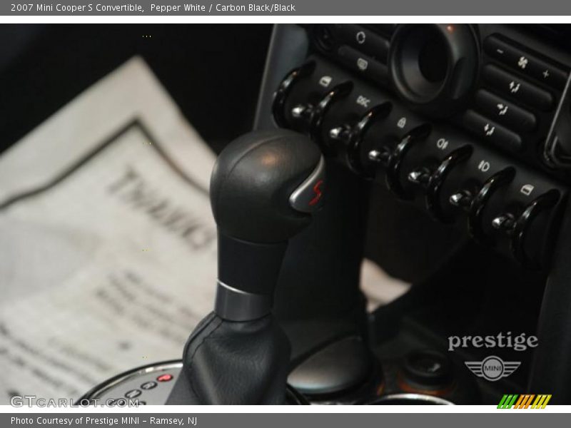 Pepper White / Carbon Black/Black 2007 Mini Cooper S Convertible