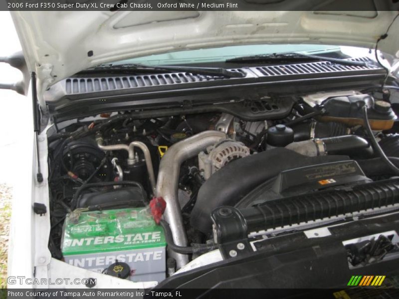 Oxford White / Medium Flint 2006 Ford F350 Super Duty XL Crew Cab Chassis