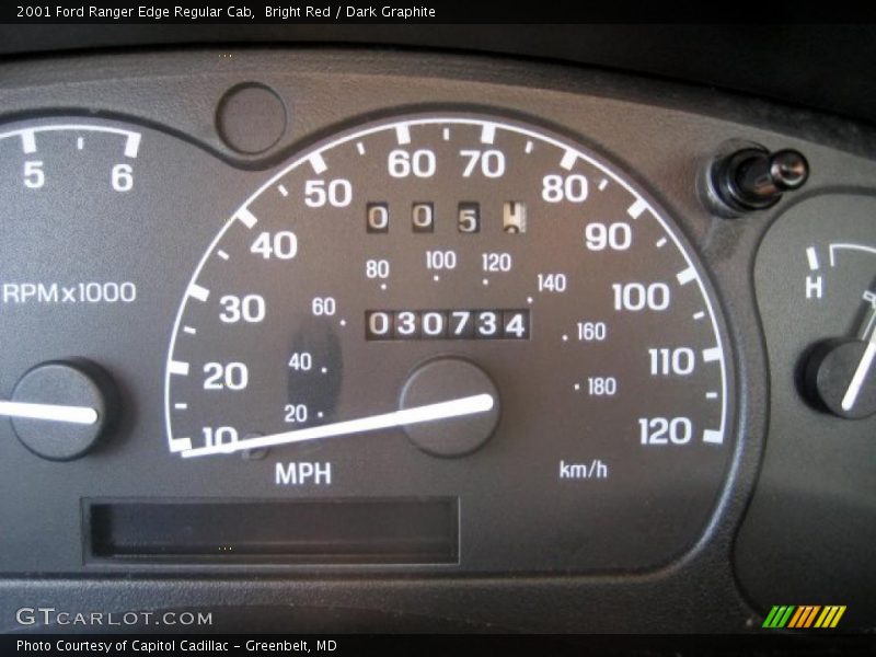 Bright Red / Dark Graphite 2001 Ford Ranger Edge Regular Cab