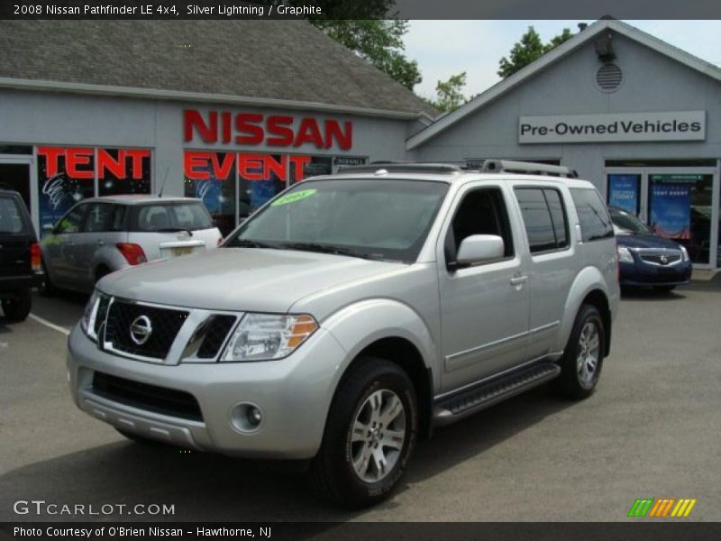 Silver Lightning / Graphite 2008 Nissan Pathfinder LE 4x4