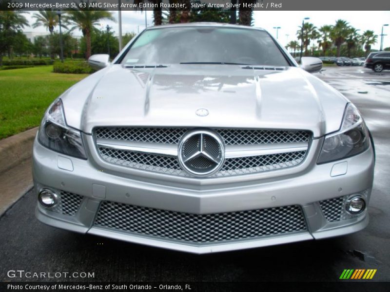Silver Arrow Silver Metallic / Red 2009 Mercedes-Benz SL 63 AMG Silver Arrow Edition Roadster
