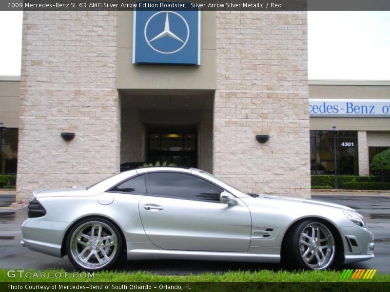 Silver Arrow Silver Metallic / Red 2009 Mercedes-Benz SL 63 AMG Silver Arrow Edition Roadster