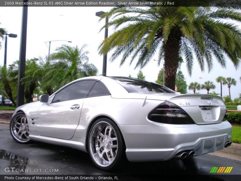 Silver Arrow Silver Metallic / Red 2009 Mercedes-Benz SL 63 AMG Silver Arrow Edition Roadster