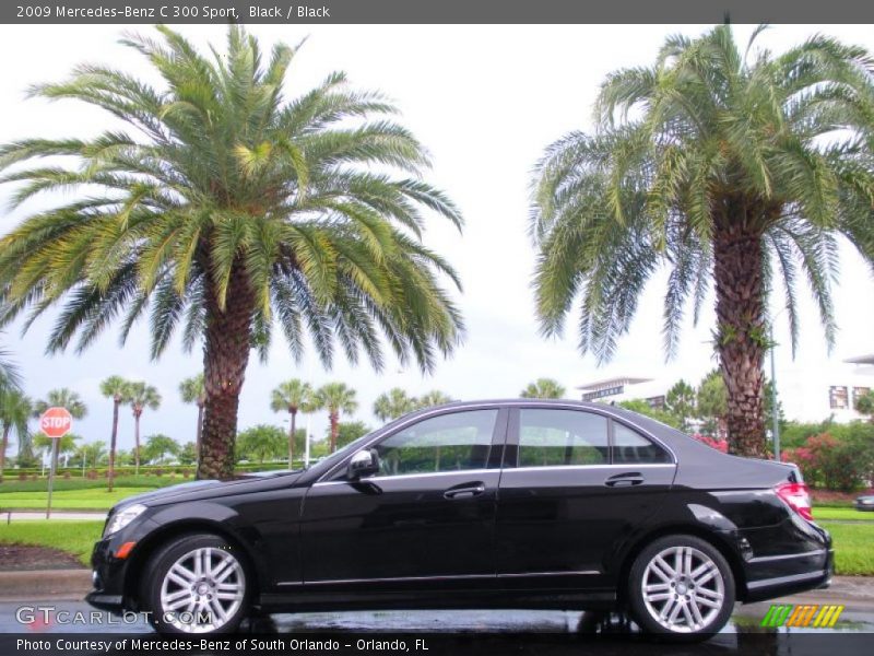 Black / Black 2009 Mercedes-Benz C 300 Sport