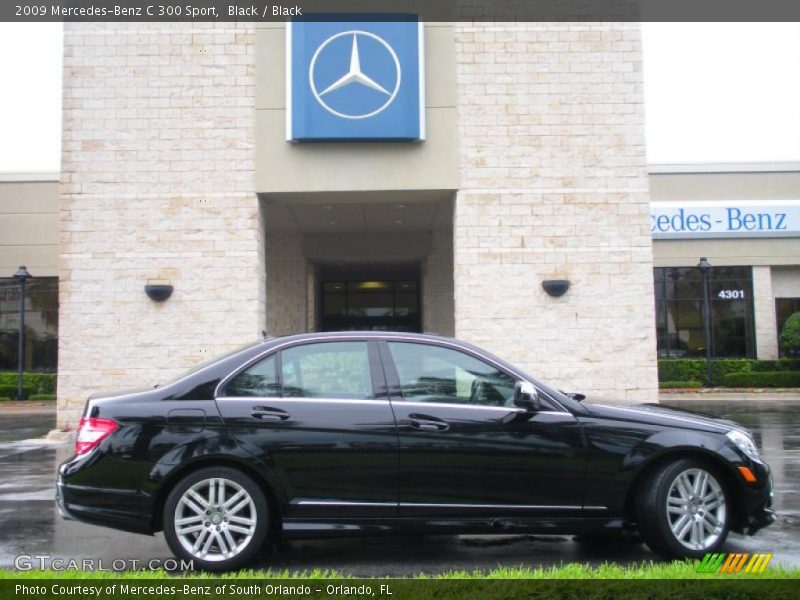Black / Black 2009 Mercedes-Benz C 300 Sport