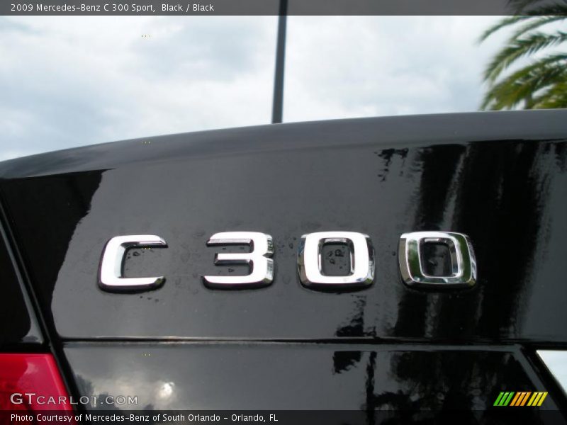 Black / Black 2009 Mercedes-Benz C 300 Sport