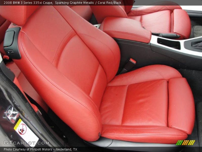 Sparkling Graphite Metallic / Coral Red/Black 2008 BMW 3 Series 335xi Coupe