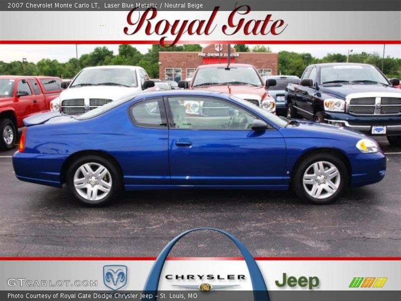 Laser Blue Metallic / Neutral Beige 2007 Chevrolet Monte Carlo LT