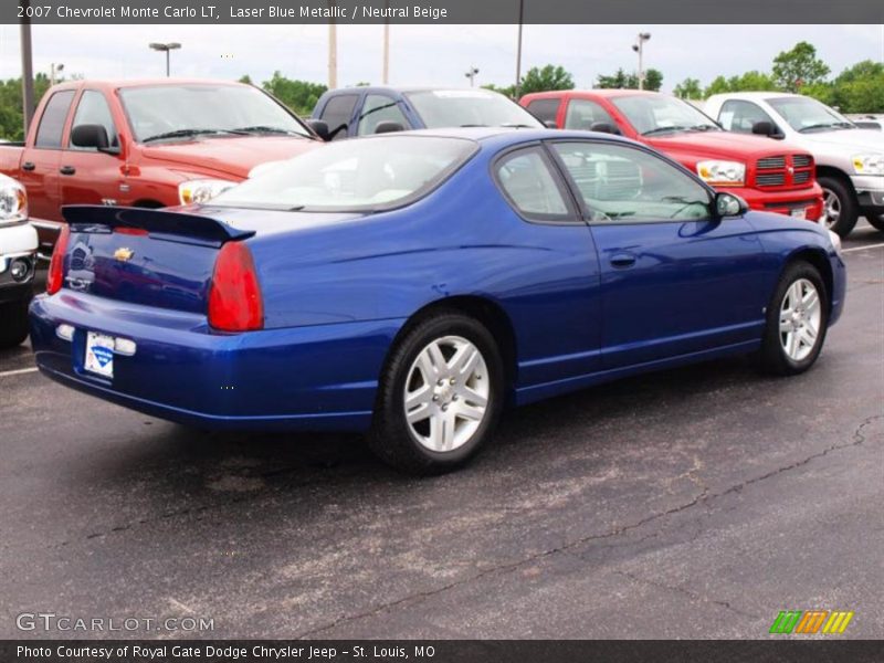 Laser Blue Metallic / Neutral Beige 2007 Chevrolet Monte Carlo LT