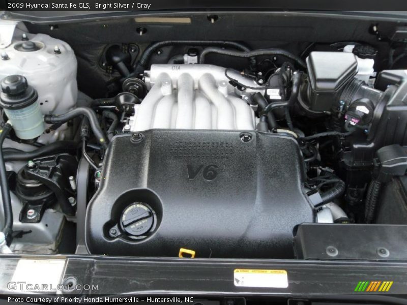 Bright Silver / Gray 2009 Hyundai Santa Fe GLS