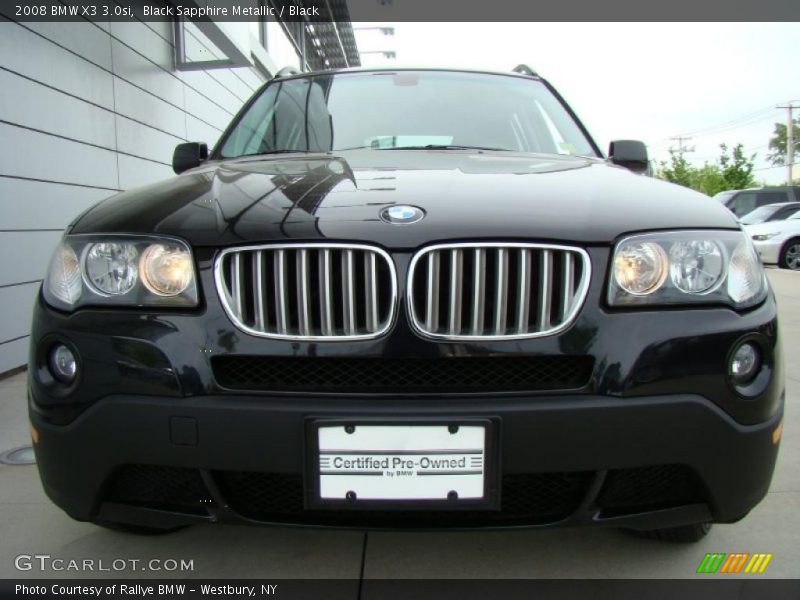Black Sapphire Metallic / Black 2008 BMW X3 3.0si
