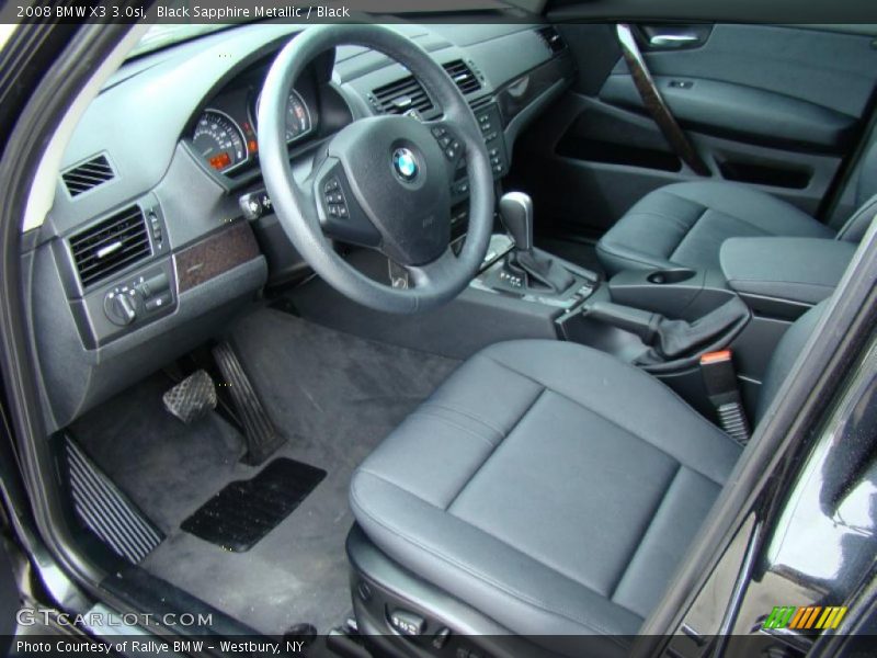Black Sapphire Metallic / Black 2008 BMW X3 3.0si