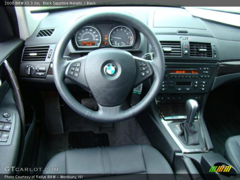 Black Sapphire Metallic / Black 2008 BMW X3 3.0si