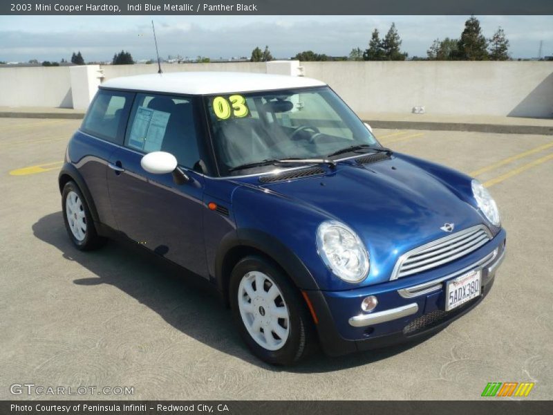 Indi Blue Metallic / Panther Black 2003 Mini Cooper Hardtop