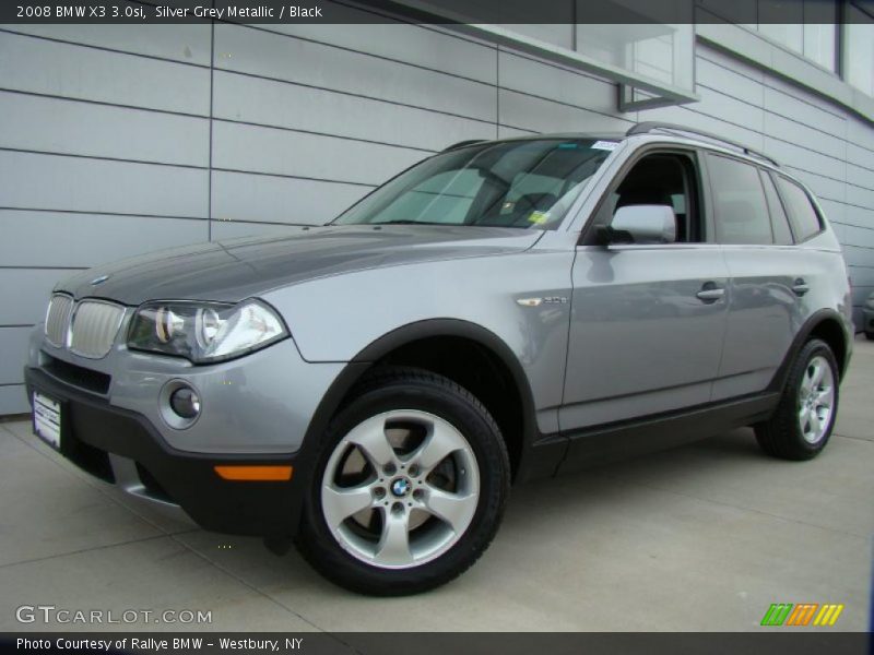 Silver Grey Metallic / Black 2008 BMW X3 3.0si