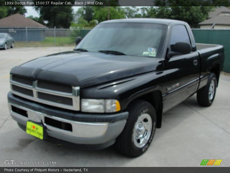 Black / Mist Gray 1999 Dodge Ram 1500 ST Regular Cab