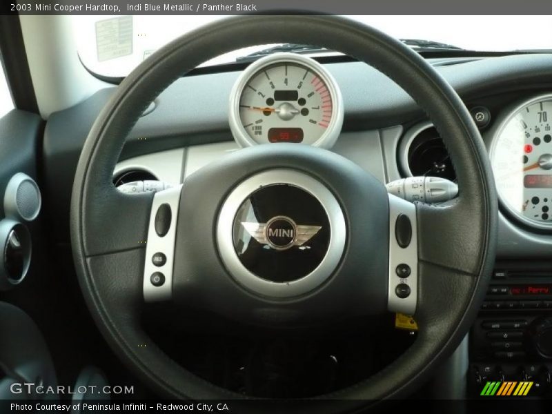 Indi Blue Metallic / Panther Black 2003 Mini Cooper Hardtop