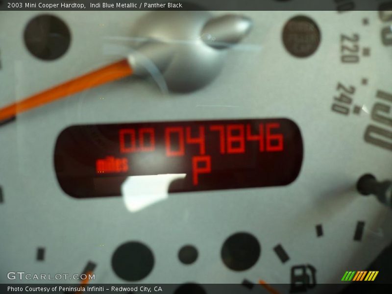 Indi Blue Metallic / Panther Black 2003 Mini Cooper Hardtop