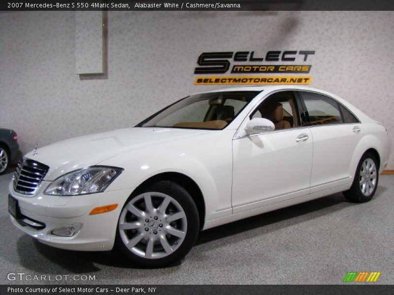Alabaster White / Cashmere/Savanna 2007 Mercedes-Benz S 550 4Matic Sedan