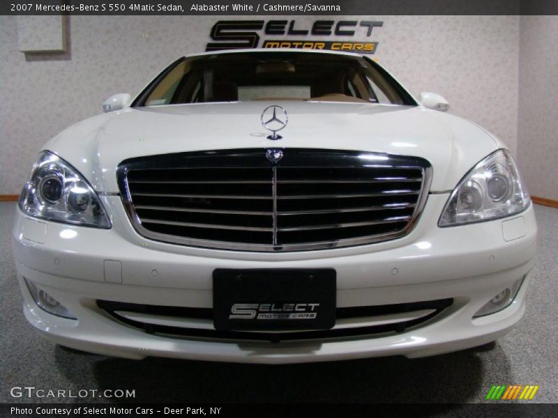 Alabaster White / Cashmere/Savanna 2007 Mercedes-Benz S 550 4Matic Sedan