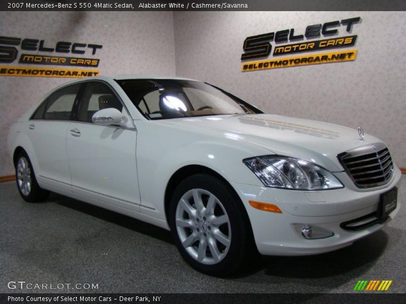 Alabaster White / Cashmere/Savanna 2007 Mercedes-Benz S 550 4Matic Sedan