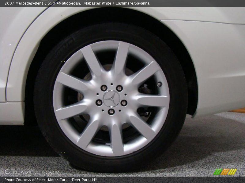 Alabaster White / Cashmere/Savanna 2007 Mercedes-Benz S 550 4Matic Sedan