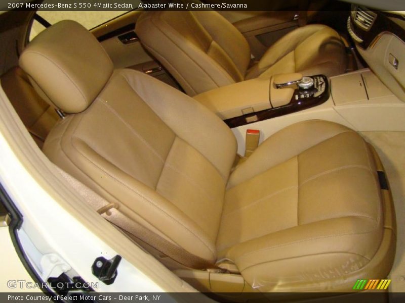 Alabaster White / Cashmere/Savanna 2007 Mercedes-Benz S 550 4Matic Sedan