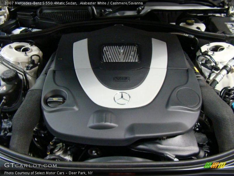 Alabaster White / Cashmere/Savanna 2007 Mercedes-Benz S 550 4Matic Sedan