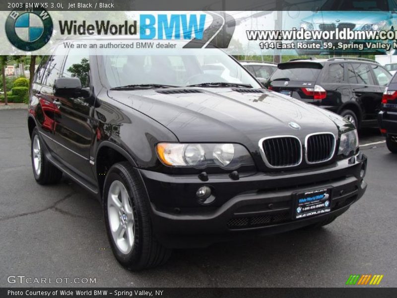 Jet Black / Black 2003 BMW X5 3.0i