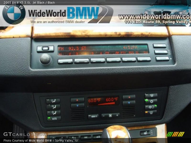 Jet Black / Black 2003 BMW X5 3.0i