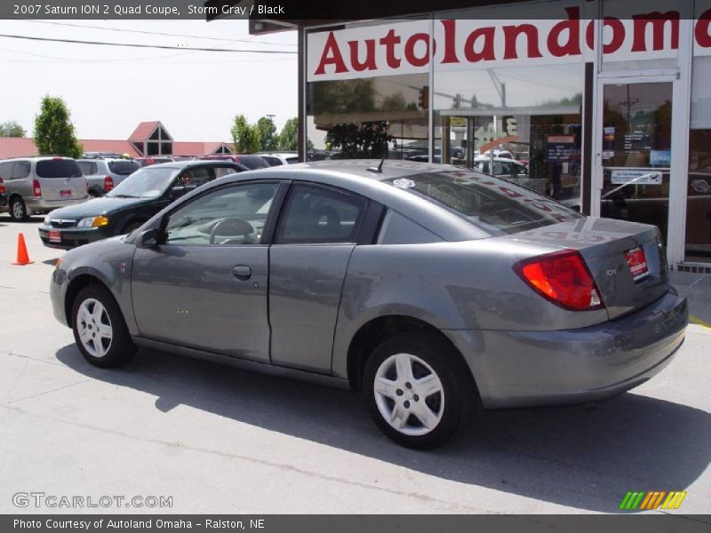 Storm Gray / Black 2007 Saturn ION 2 Quad Coupe