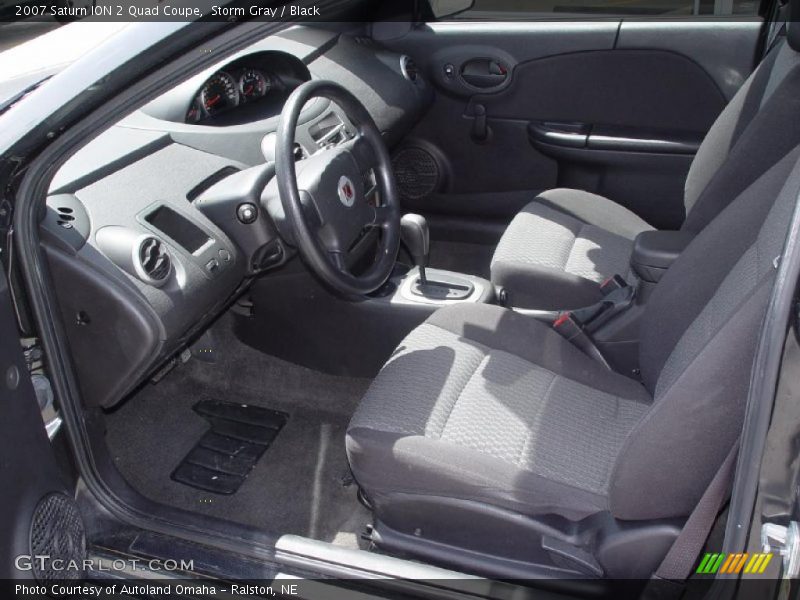 Storm Gray / Black 2007 Saturn ION 2 Quad Coupe