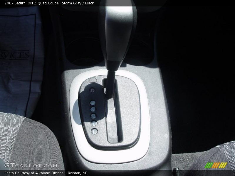 Storm Gray / Black 2007 Saturn ION 2 Quad Coupe