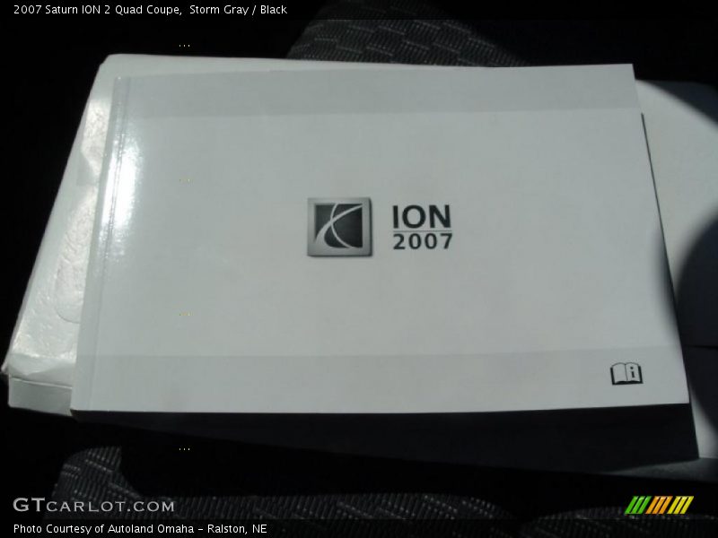Storm Gray / Black 2007 Saturn ION 2 Quad Coupe