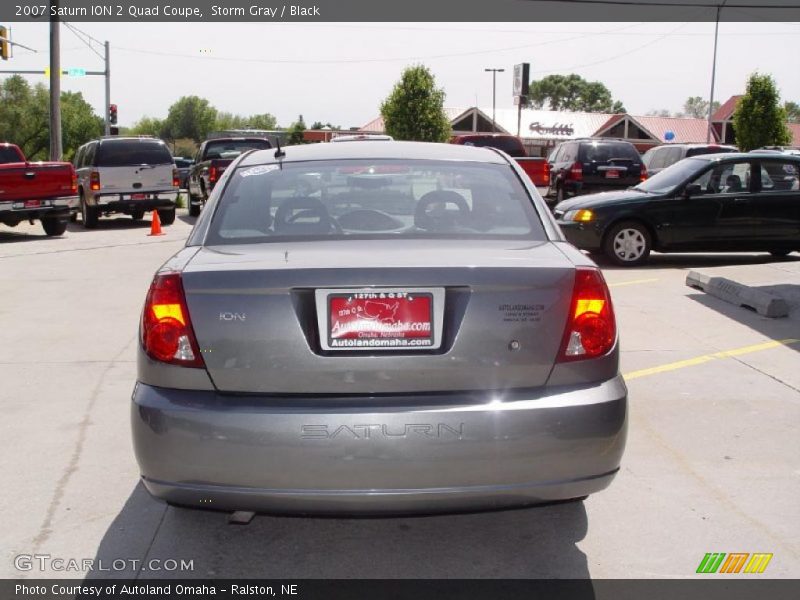 Storm Gray / Black 2007 Saturn ION 2 Quad Coupe