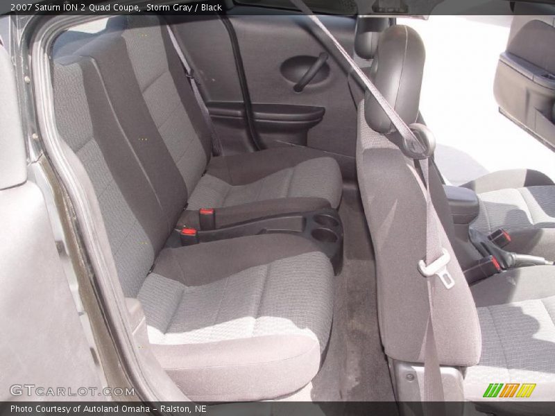 Storm Gray / Black 2007 Saturn ION 2 Quad Coupe