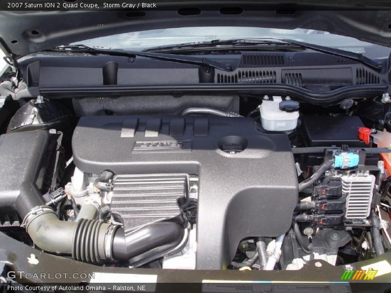 Storm Gray / Black 2007 Saturn ION 2 Quad Coupe