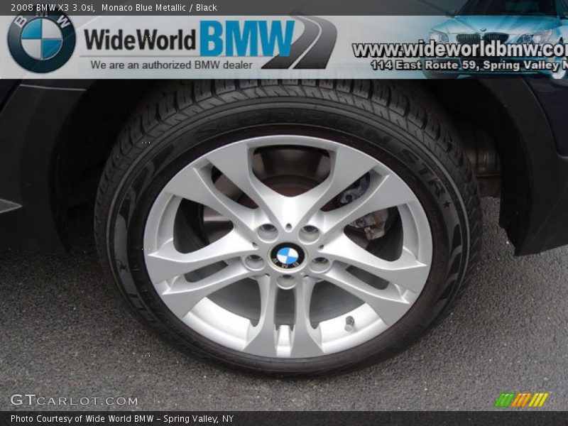 Monaco Blue Metallic / Black 2008 BMW X3 3.0si