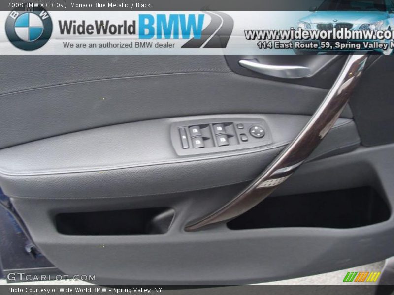 Monaco Blue Metallic / Black 2008 BMW X3 3.0si