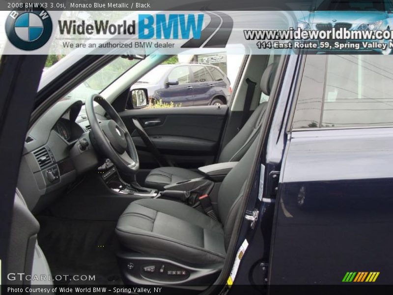 Monaco Blue Metallic / Black 2008 BMW X3 3.0si