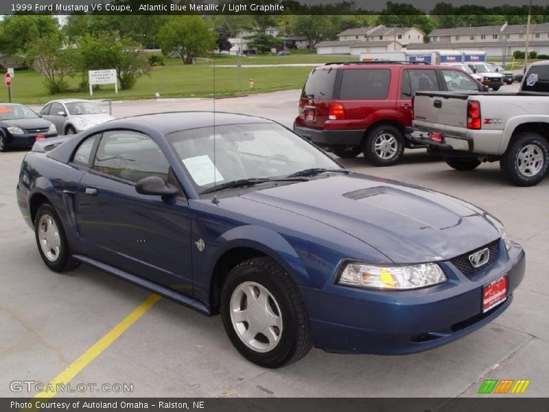 Atlantic Blue Metallic / Light Graphite 1999 Ford Mustang V6 Coupe
