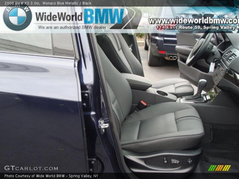 Monaco Blue Metallic / Black 2008 BMW X3 3.0si