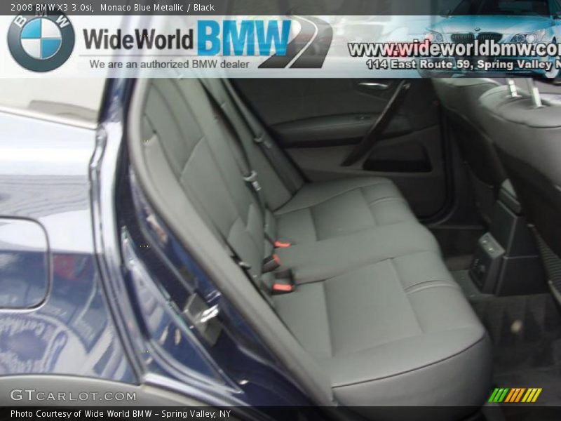 Monaco Blue Metallic / Black 2008 BMW X3 3.0si