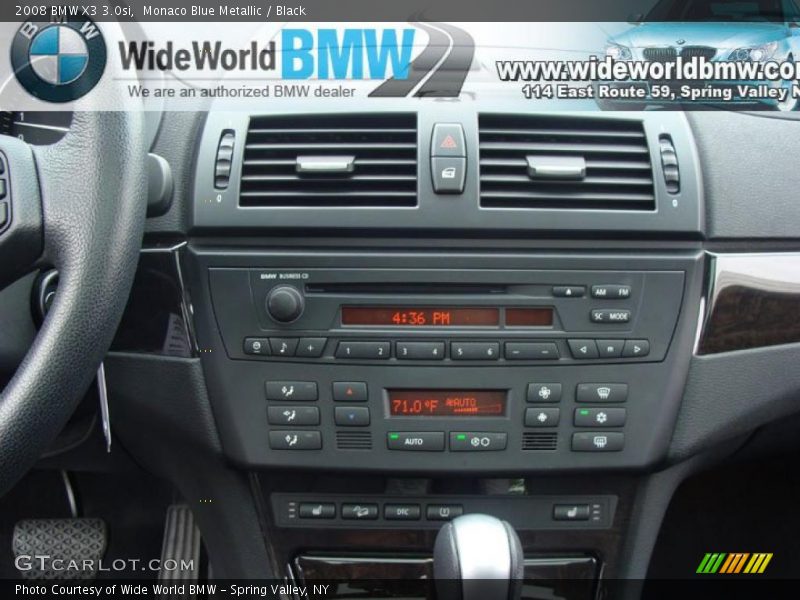 Monaco Blue Metallic / Black 2008 BMW X3 3.0si