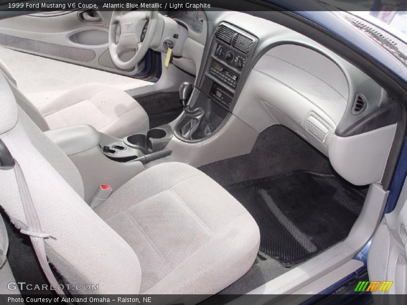 Atlantic Blue Metallic / Light Graphite 1999 Ford Mustang V6 Coupe