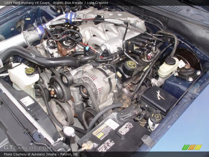 Atlantic Blue Metallic / Light Graphite 1999 Ford Mustang V6 Coupe