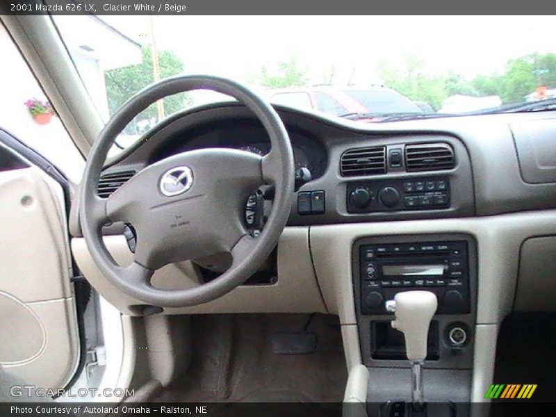 Glacier White / Beige 2001 Mazda 626 LX
