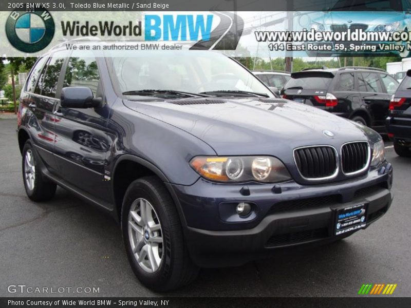 Toledo Blue Metallic / Sand Beige 2005 BMW X5 3.0i