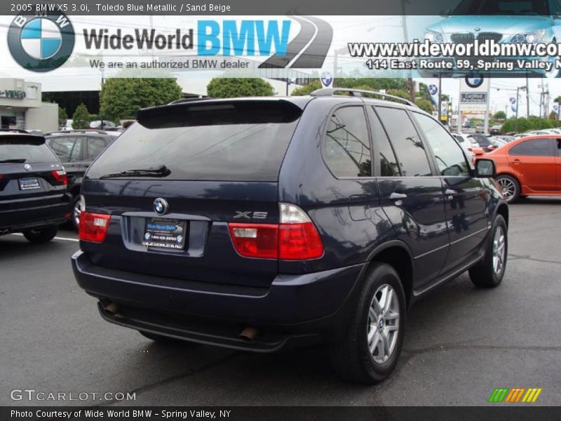 Toledo Blue Metallic / Sand Beige 2005 BMW X5 3.0i